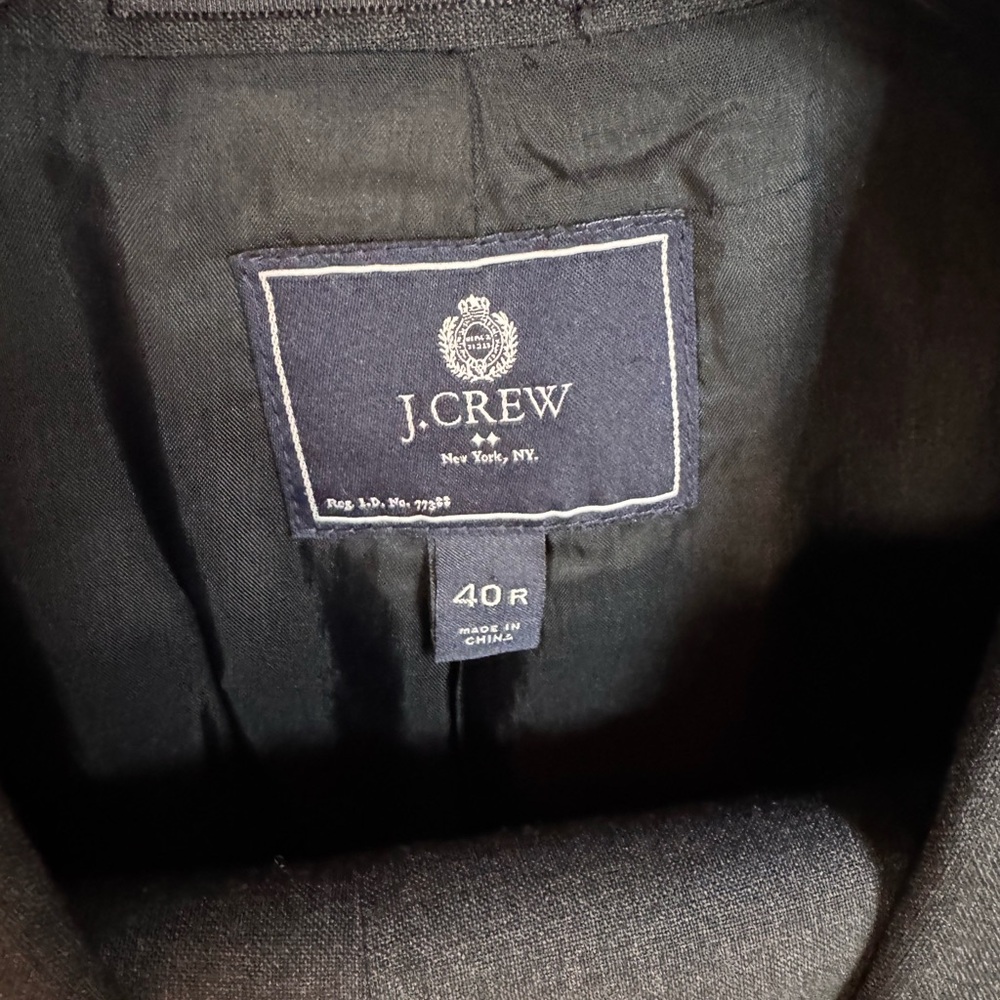J Crew Factory- Charcoal Worsted Wool Suit - Picture 2 of 6